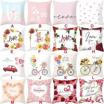 

Pillowcover Valentine's Day Pillow Case Glitter Throw Cushion Cover Home Decor soft warm Valentine's Day Rose Pillowcase25