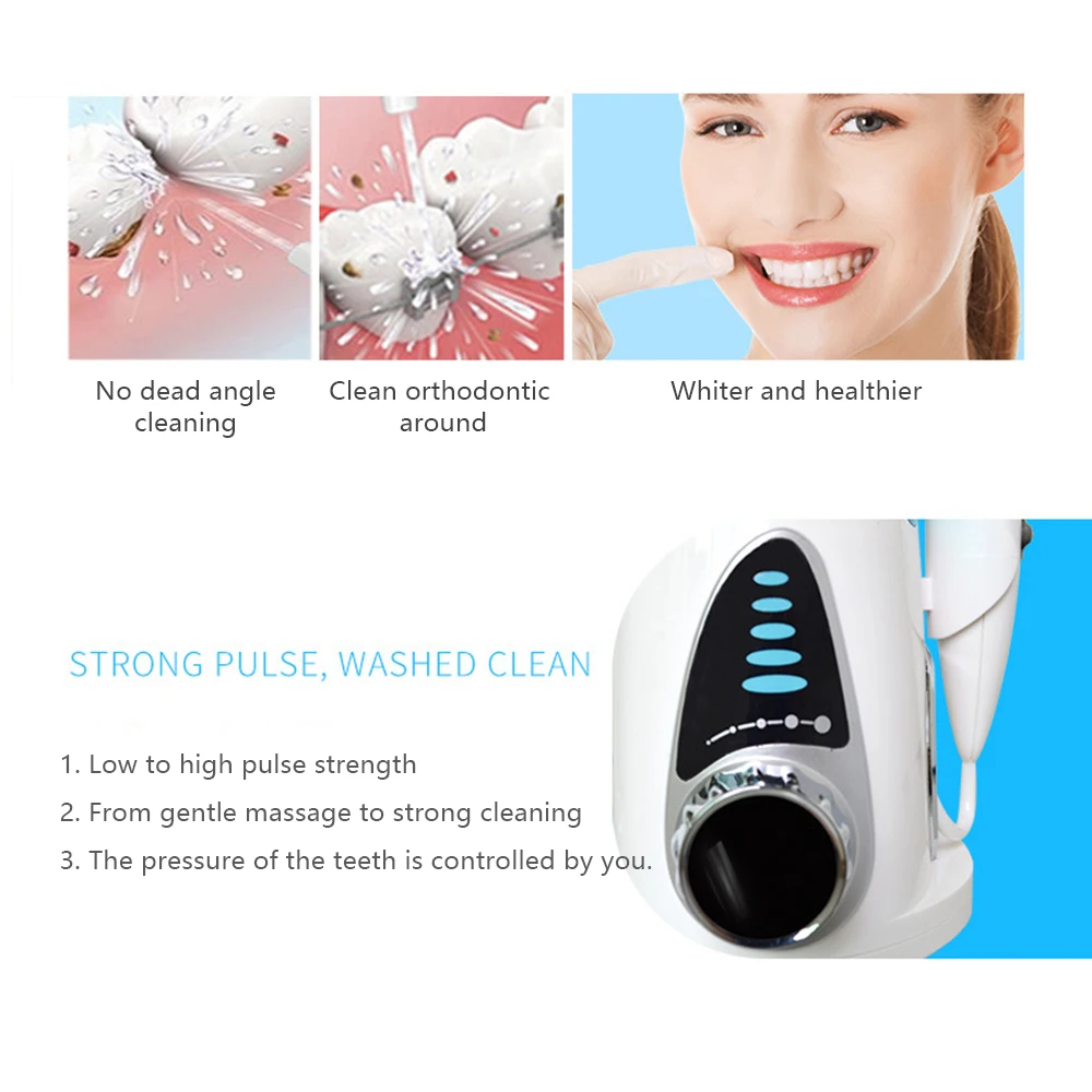 TINTON LIFE-169 FDA Water Flosser With 7 Tips Electric Oral Irrigator Dental Flosser 600ml Capacity Oral Hygiene For Family