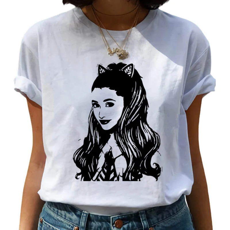 Ariana Grande Thank You, next Harajuku футболка женская Ullzang 7 колец новая футболка Эстетическая хип-хоп футболка модные футболки женские - Цвет: 8957