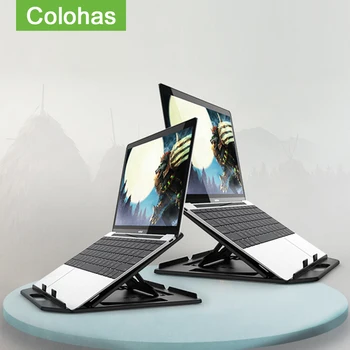 

2pcs/lot Height Adjustment Laptop Stand For Macbook 360 Degree Rotating Bottom Notebook Cooling Pad Bracket Phone Stand