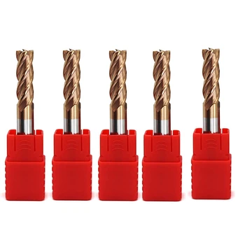 

5PCS HRC55 8mm Solid Carbide Endmills Endmill D8X20XD8X60L 4 Flute Standard Length Side Milling Slotting Profiling Face Mill