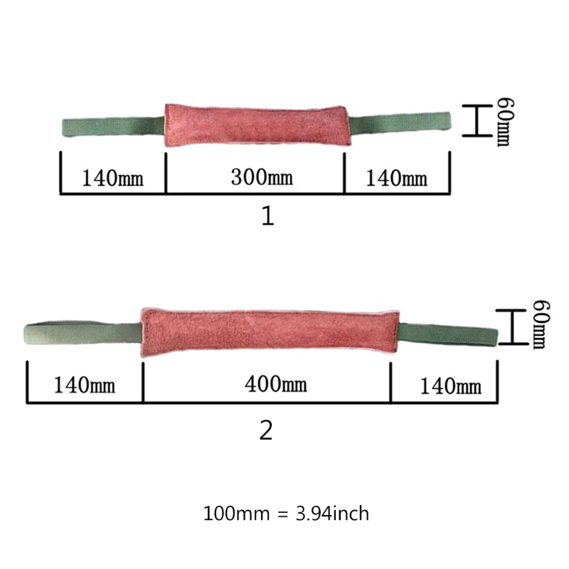20 30 40cm Dog Bite Tug Toy For Aggressive Chewers Leather Pet Training Rod Bite Pillow Dog Tear Toys with Handle Chew Molar