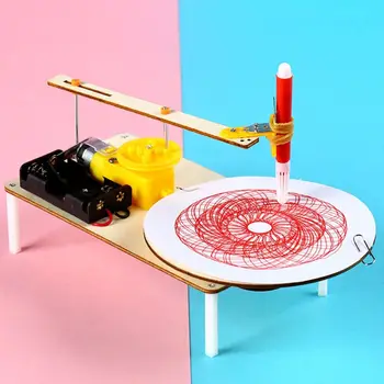 

DIY Assembled Electric Plotter Drawstring Model Kit Scientific Physics Experiments Puzzle Kids Early Education Toys Gift