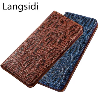 

Luxury Business Style Cowhide Leather Phone Bag For OPPO A52 A53 A57 A59 A11 A11X Phone Holster Card Slot For OPPO A91 A92S Case