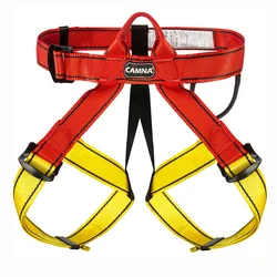 Versatile Safety Waist Harness for Climbing and Rappelling Activities (Red Yellow)