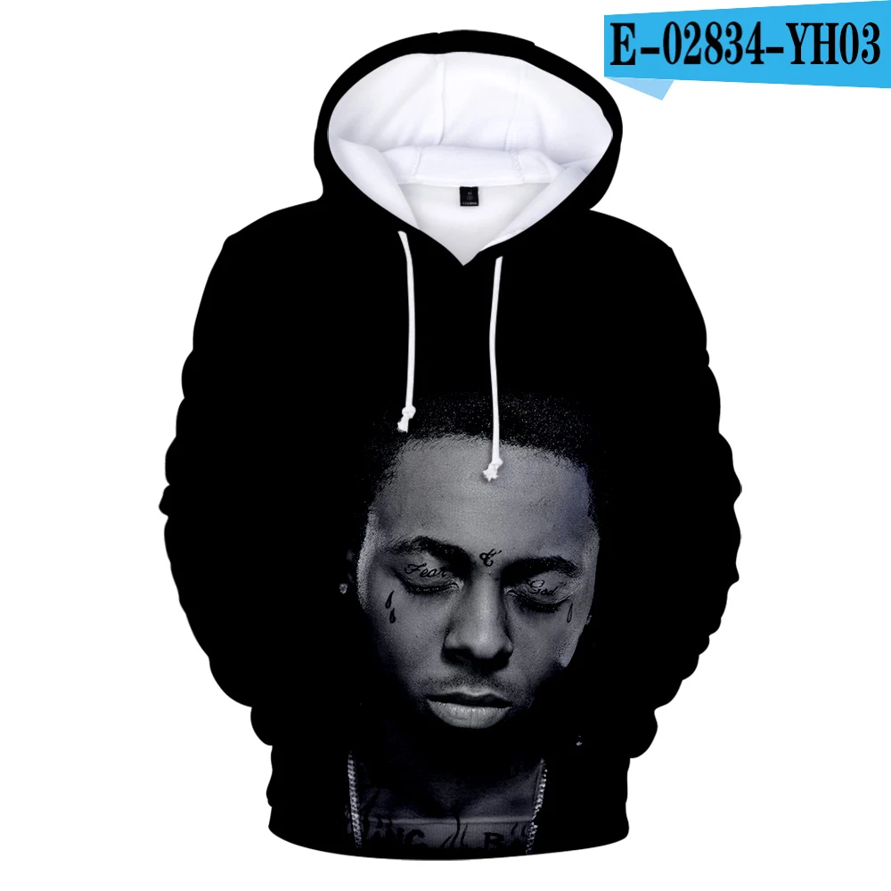 3D Лидер продаж, толстовки в стиле хип-хоп с 3D принтом «раппер», Lil Wayne, для мужчин и женщин, высокое качество, повседневные толстовки с капюшоном для мальчиков и девочек, большие размеры - Цвет: 3D