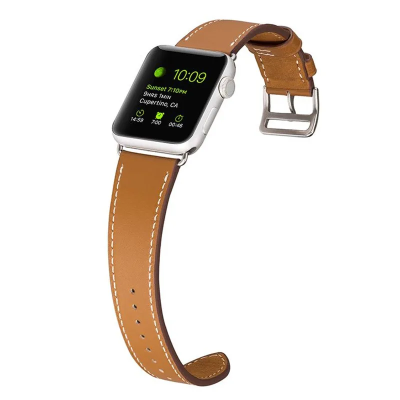 Pulseira совместимый для apple watch ремешок 38 мм 40 мм кожаный correa для apple watch 5 4 3 2 Широкие ремешки 44 мм 42 мм браслет