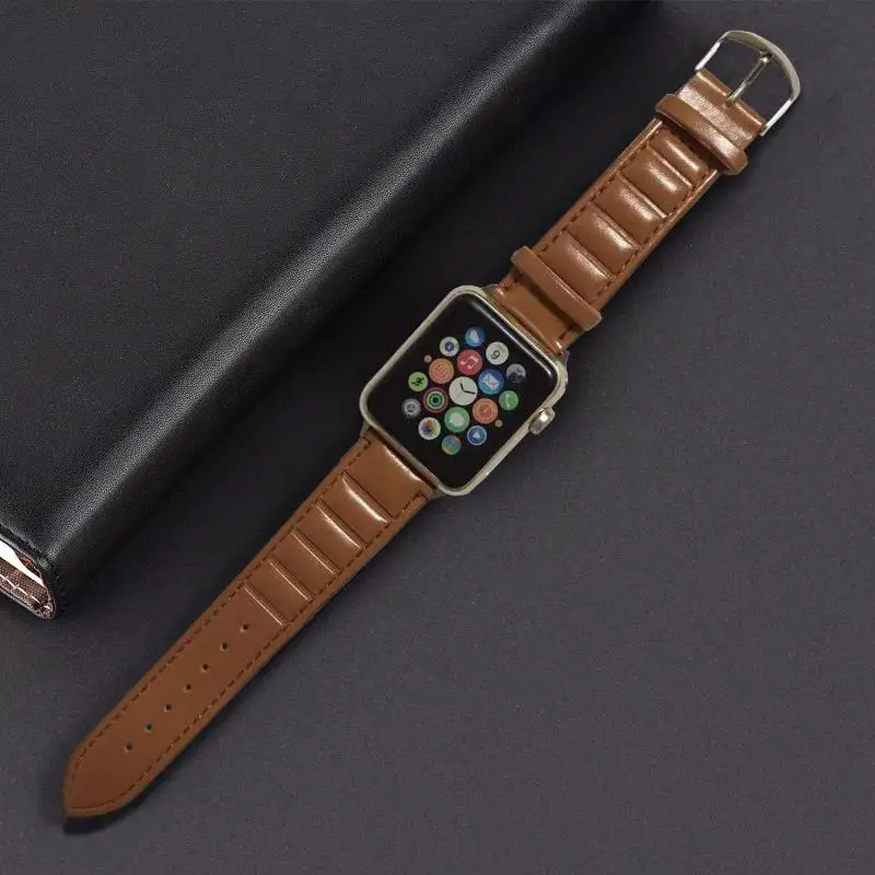 Горячая кожаный ремешок для Apple Watch 44 мм ремешок спортивная серия 1 2 3 4 5 для iwatch 38 мм 42 мм 40 мм