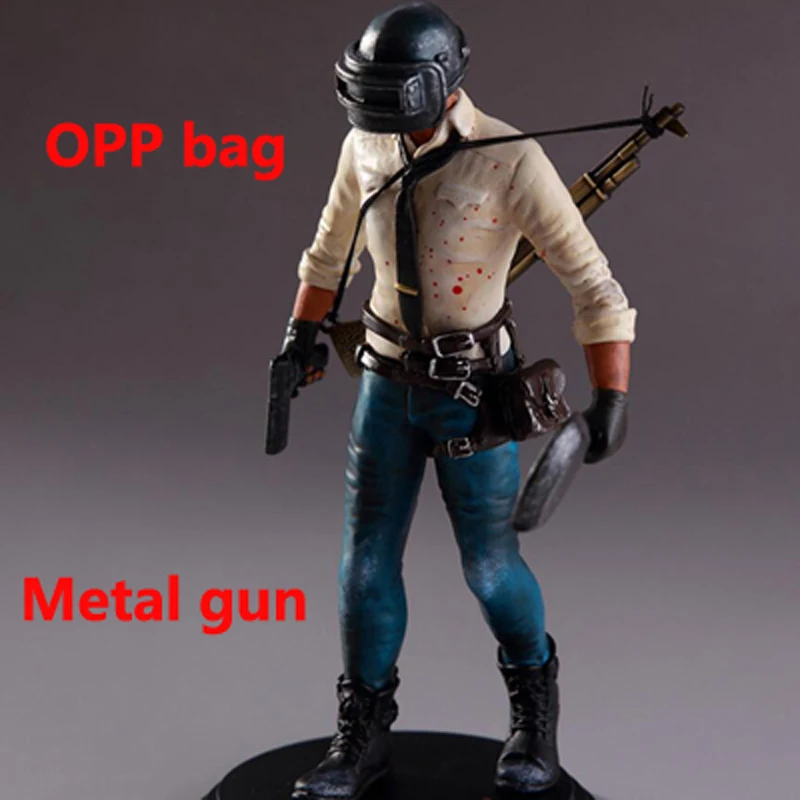 1 шт., фигурка pubg H1Z1, неизвестная модель s, модель PUBG, ПВХ, 17 см, фигурка игры, фигурка - Цвет: Man metal gun OPP