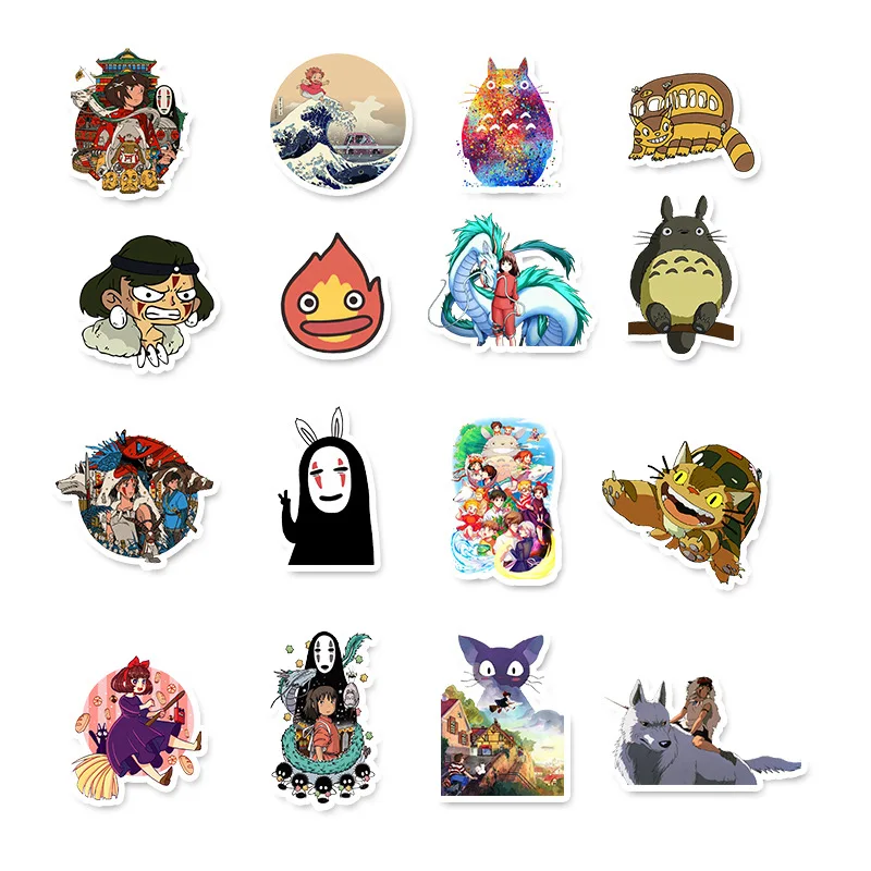 waterproof anime ghibli studio totoro spirited away girl stickers graffiti decal for skateboard suitcase guitar laptop computer sticker aliexpress