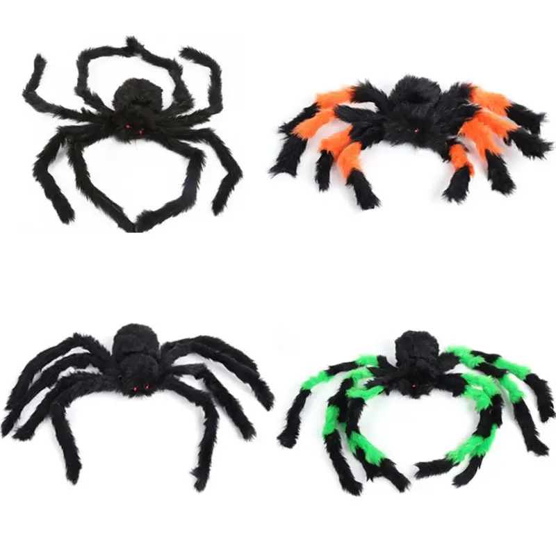 1 Pc Realistic Spider Halloween Plush Spider Toy Party Celebration Venue Arrangement Props AXYF