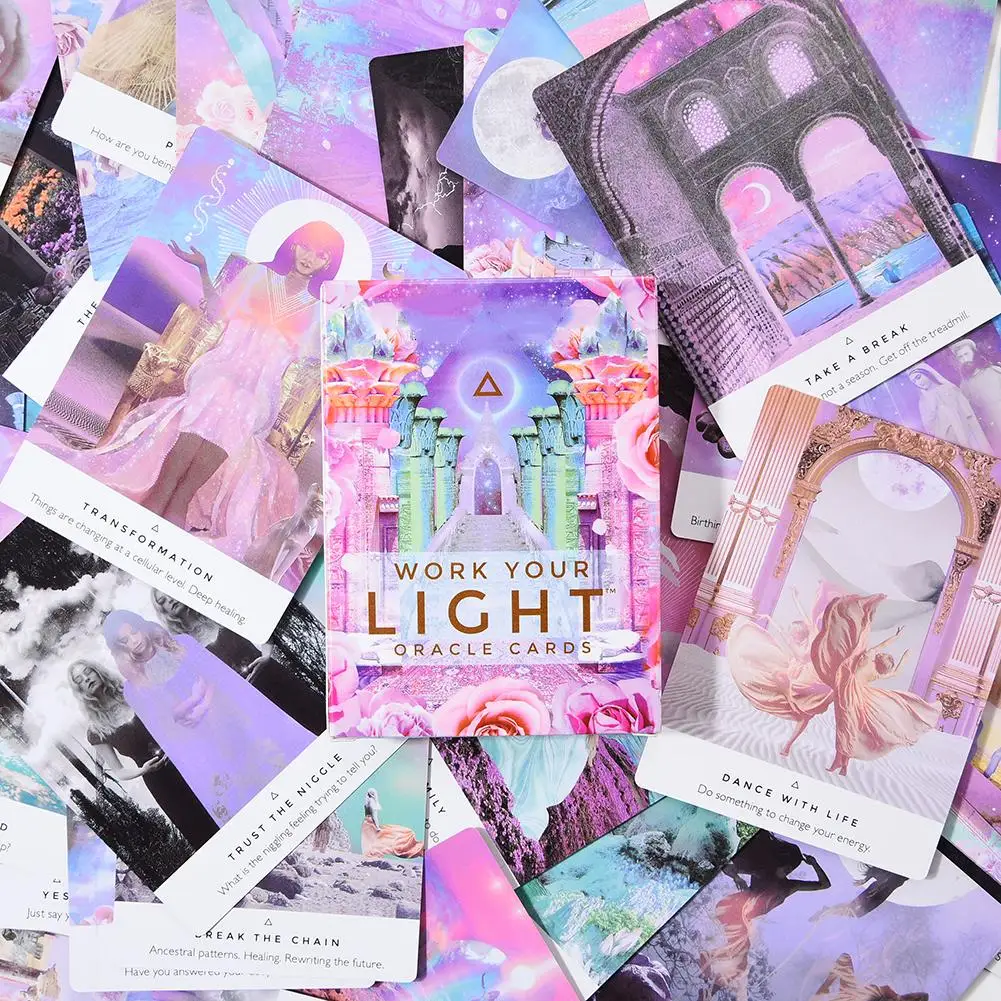 44 Pcs Oracle Tarot Cards Sheets Work Your Light Oracle Card Board Deck Games Palying Cards Game Entertainment 44 Pcs Oracle Tarot Cards Sheets Work Your Light Oracle Card Board Deck Games Palying Cards Game Entertainment