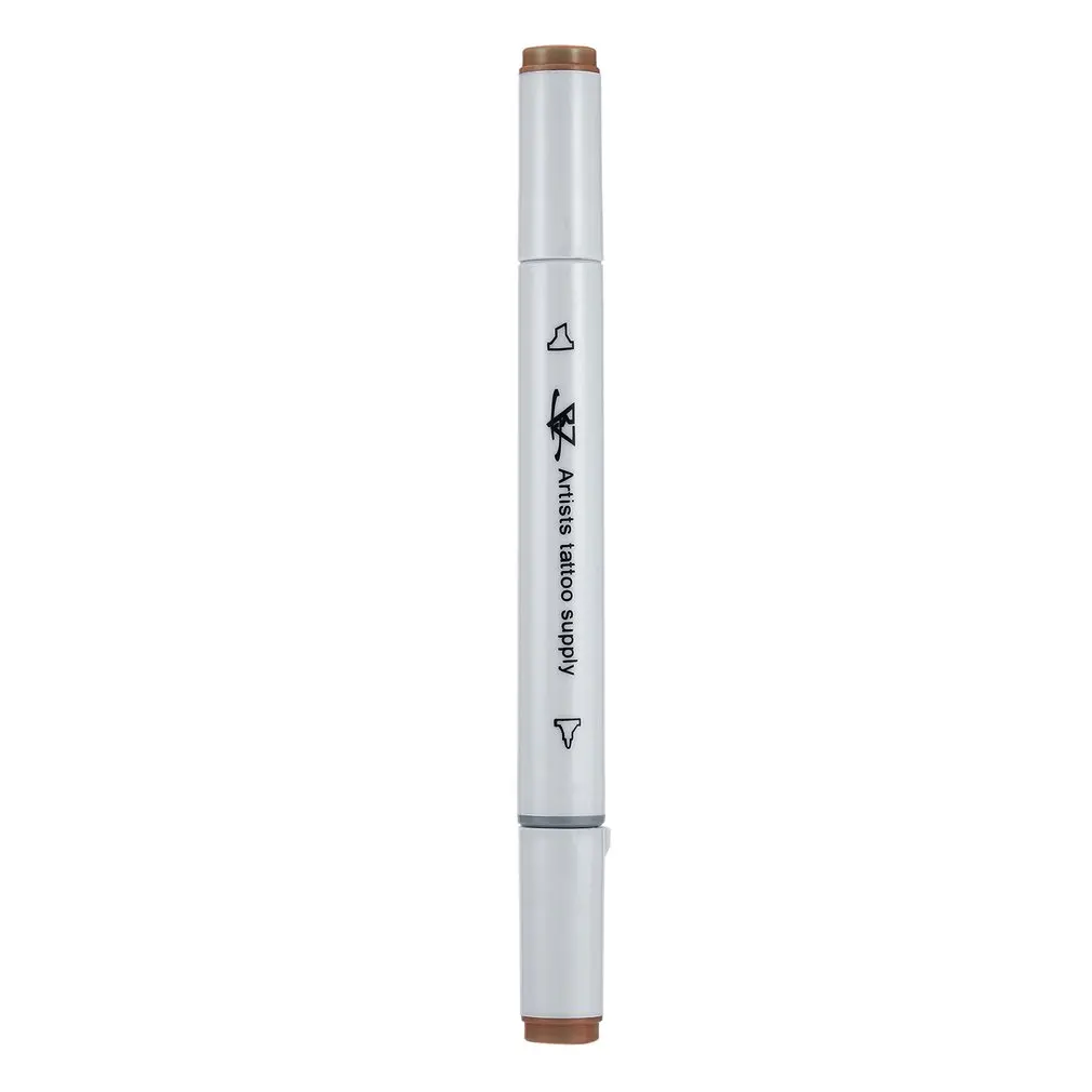 Dual-tip Tattoo Body Art Piercing Skin Marker Pen Body Art Tattoo Supply Pen Flat/Thick Tip Marker Tool Artist Tattoo Accessory