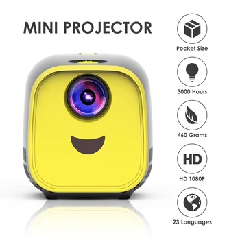 

LED Mini Projector 320x240 Pixels Supports 1080P HDMI USB TF Audio Remote Control Home Media Video Player Home Media Player