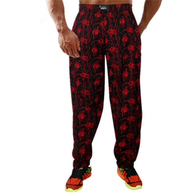 Pantaloni larghi da Bodybuilding da uomo pantaloni da palestra in cotone  elasticizzato ad alta elasticità pantaloni sportivi da jogging Crossfit  traspiranti allentati|clothing for fitness|clothing for menclothing gym -  AliExpress