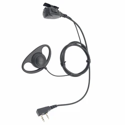Oreillettes talkie walkie en forme de D, écouteurs à 2 broches, casque Radio bidirectionnel avec micro pour Retevis H 777 RT22 RT21 RT68 Baofeng UV 5R 888 