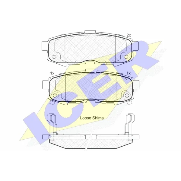 Колодки дисковые задние Mazda MPV 04# ICER 181742