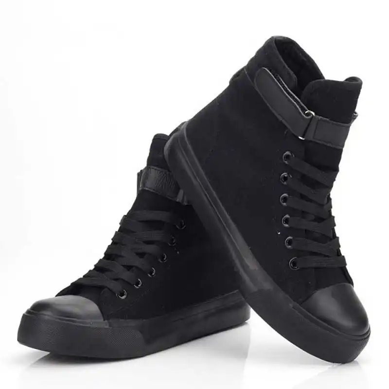black canvas trainers womens