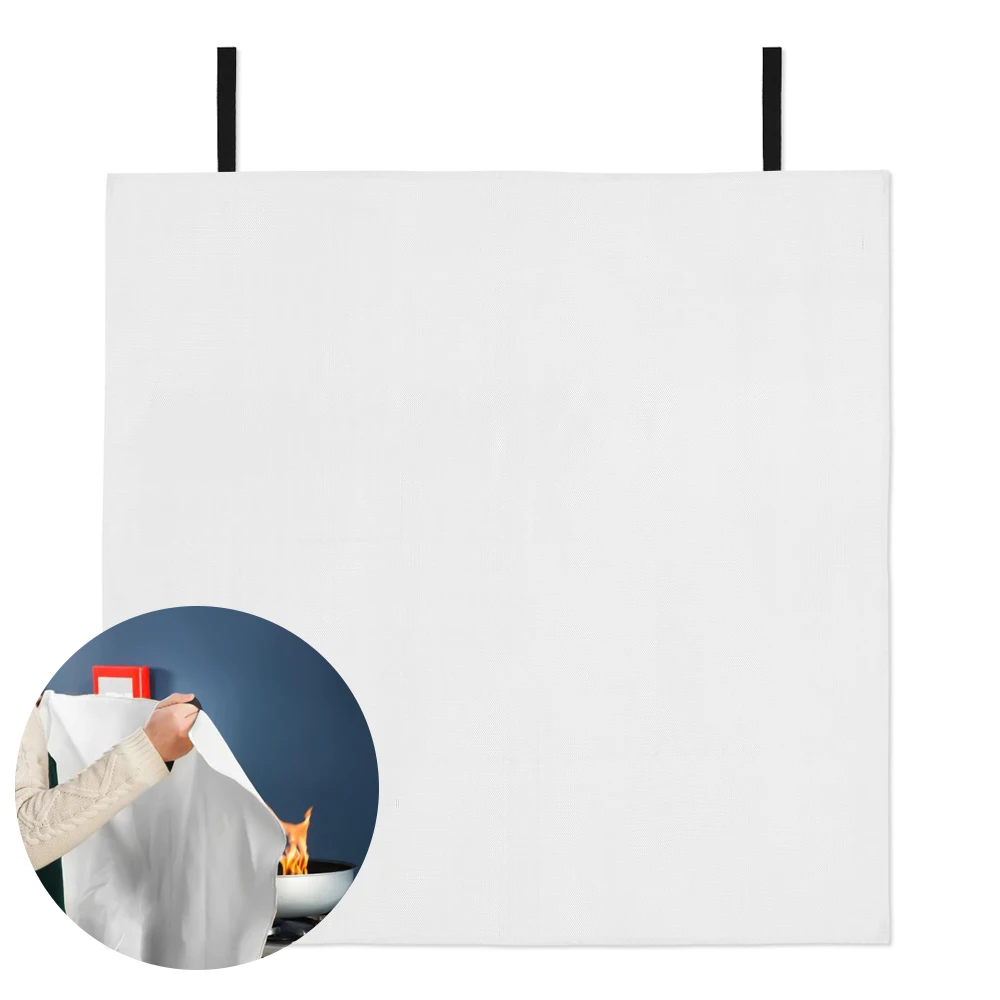1.5*1.5m Large Fire Blanket Blanket Emergency for Kitchen Safety Suppression Flame Retardent for Home,School,Office