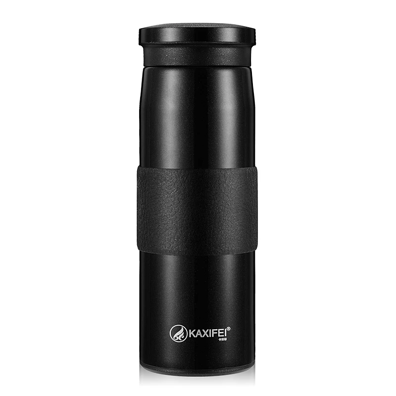 Черный Business Office Style 450ml 316 Stainless steel Vacuum Flasks Outdoor Travel Coffee&Tea Thermos Cup Portable Vehicle Water Mug - Цвет: Черный