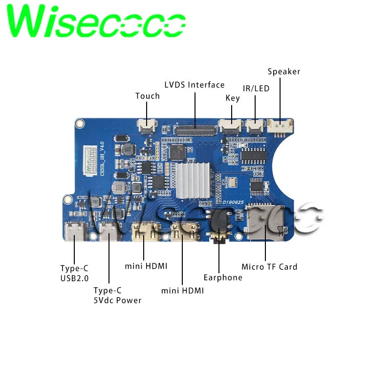 Wisecoco 12,3 дюймов растягивающаяся панель lcd HSD123KPW1-A30 1920*720 высокая яркость 1000 нит hdmi Плата водителя для автомобиля