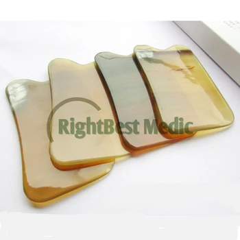 

Yellow BUFFALO HORN Gua Sha Board Health Care Massage Scrape guasha plates Slimming Guasha Massage Tools Big Square Shape