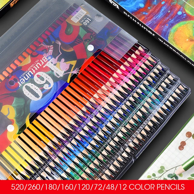 Brutfuner 48 Color Professional Oil Colored Pencils Soft Wood Pencil Sketch Cartoon  Drawing Kit For School Student Art Supplies - AliExpress