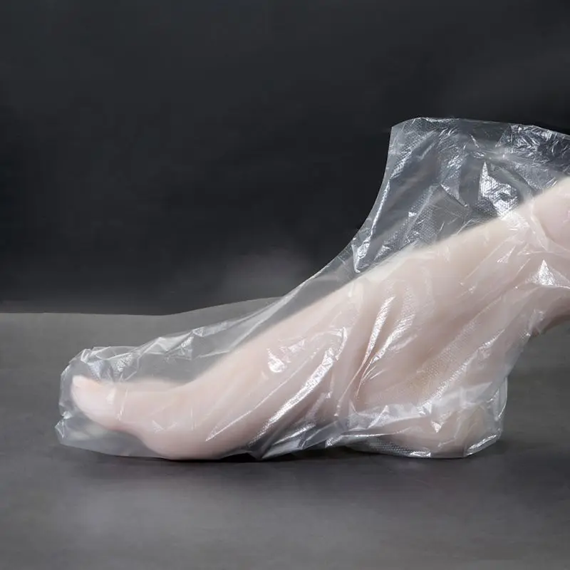 100 шт одноразовые пластиковые чехлы для ног прозрачные обуви парафин ванны воск