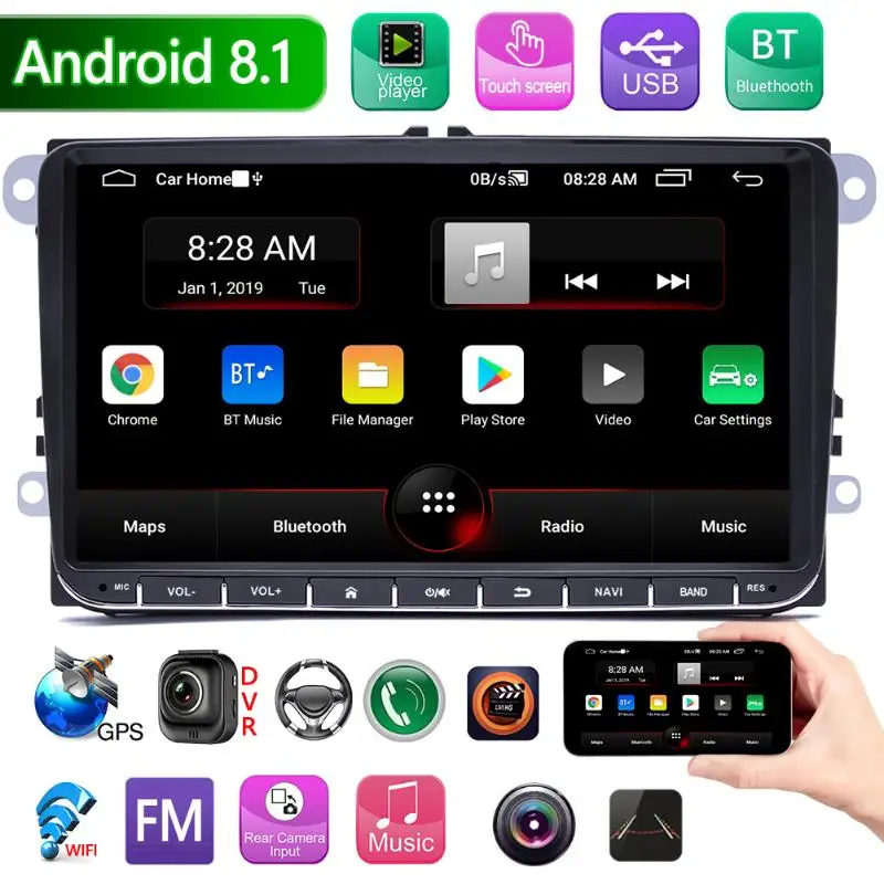 Автомагнитола BT с GPS навигацией головное устройство продуманное производство