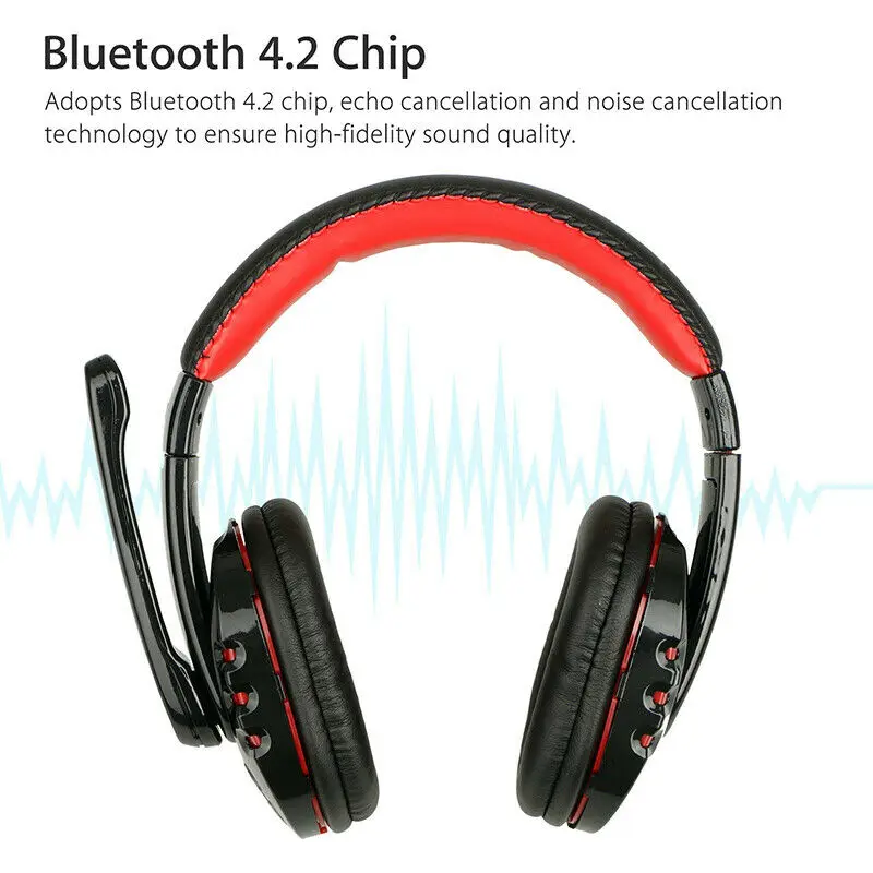 Беспроводной наушники гарнитура Bluetooth универсальный PC Игровые наушники с микрофоном