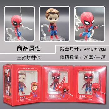 

3piece/set 10cm Marvel Spiderman avengers Action figure Anime Doll Toy Collection Model Toy for friends gift