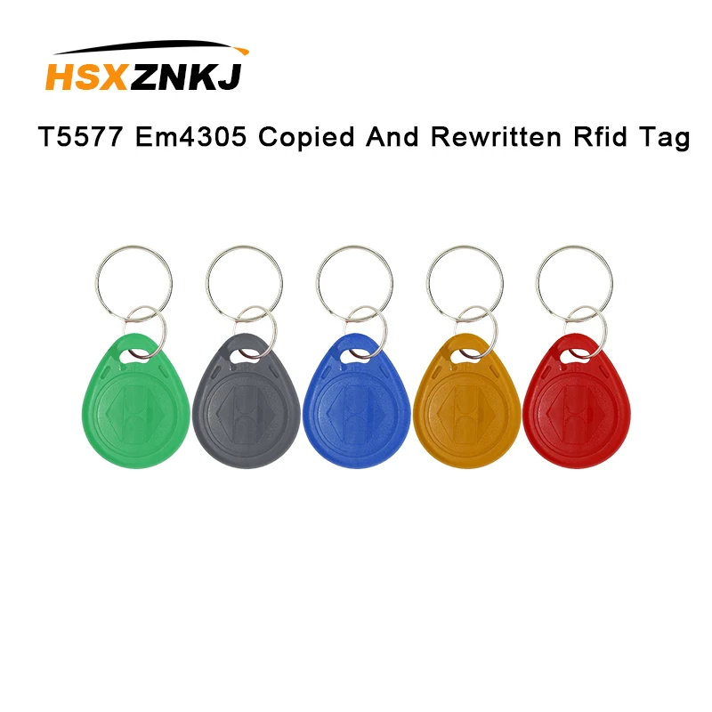 

50/100pcs Color Random T5577 Em4305 Copied And Rewritten Rfid Tag 125khz Keychain Access Control Keychain