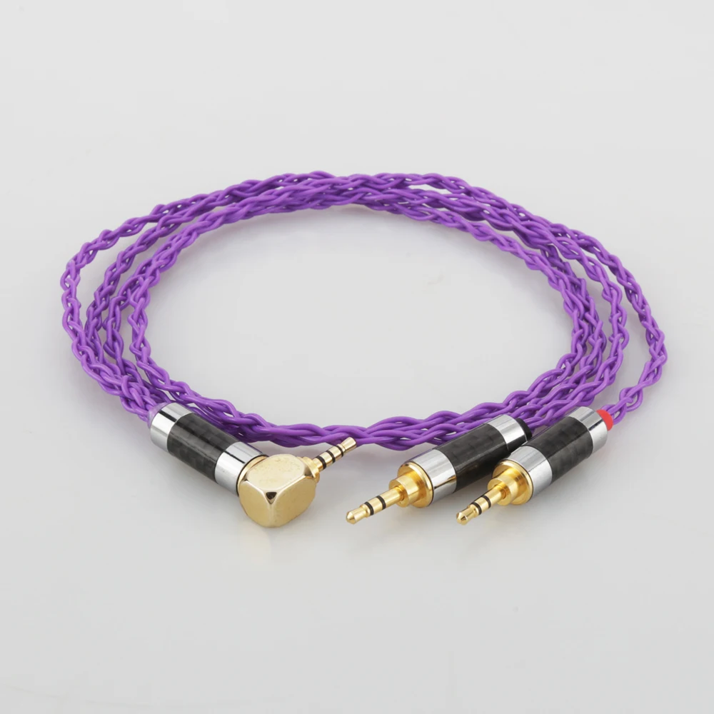 Audiocrast 7N Silver Plated Replacement Headphones Cable Audio Upgrade Cable right angle 2 5mm TRRS to 2 2 5MM