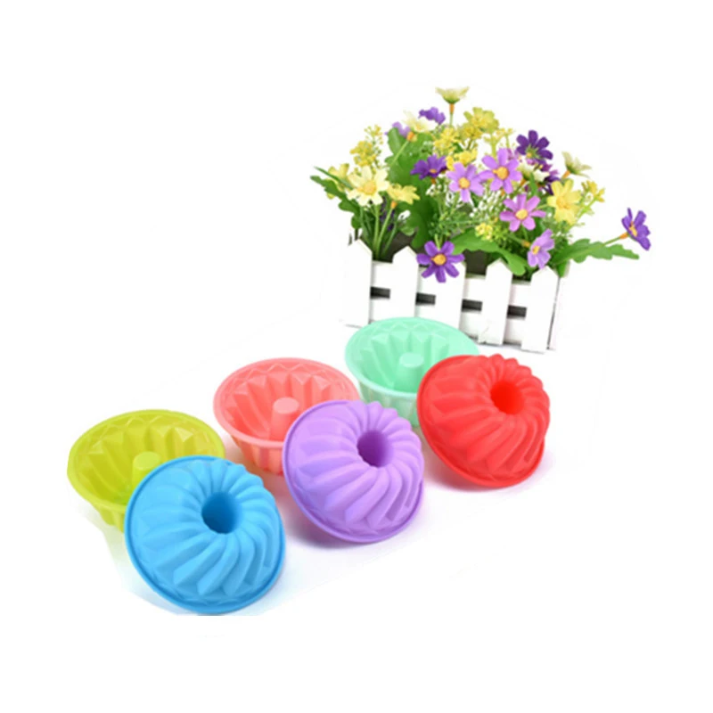 Индивидуальная 8 см дымоход круглая шифоновая силиконовая форма для торта DIY