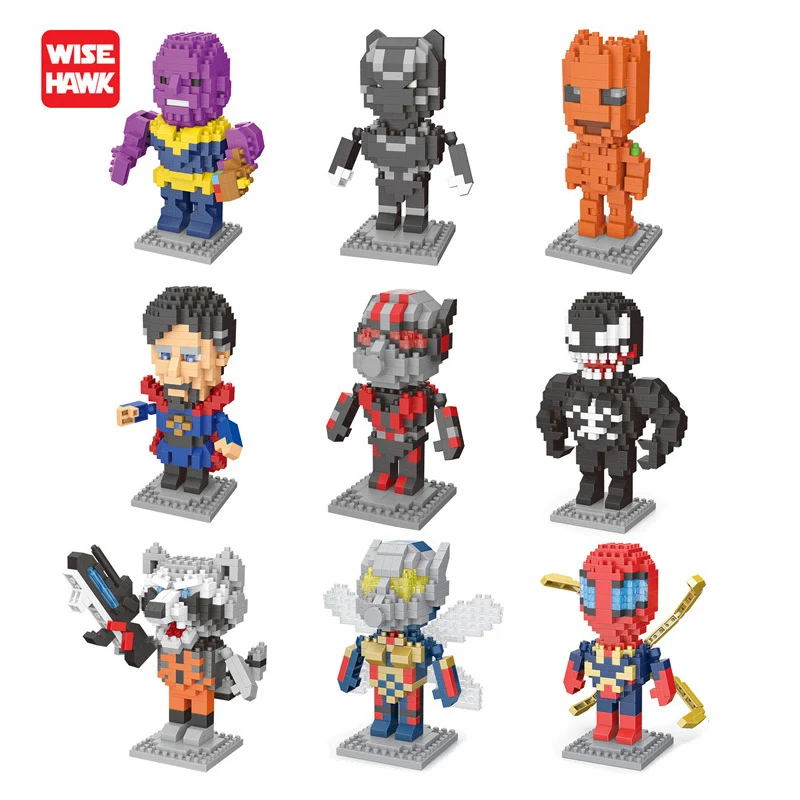 

WiseHawk Building Blocks Action Figures Kids Toysmini building blocks toys intelligented particle micro diamond blocks toy kids