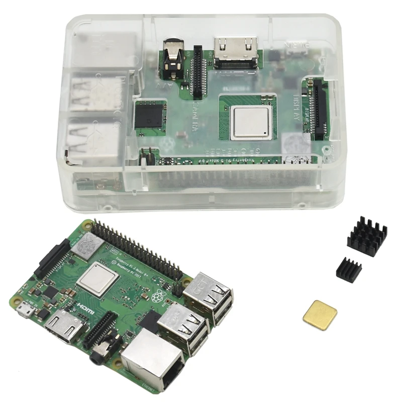 Для Raspberry Pi 3 Model B+(B Plus) четырехъядерный процессор 1,4 ГГц 64 бит процессор Wifi и Bluetooth материнская плата, с V4 чехол