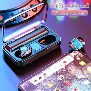 

M20 Wireless Bluetooth Headset TWS 5.0 Button Wireless Control Stereo Earphone IPX7 Fashion Cool Decoration New Upgrade Hot //