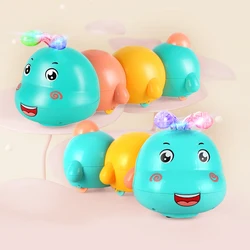 Balançoire Caterpillar électrique de dessin animé universel, lumières colorées de marche, jouets musicaux, jouets de téléphone pour enfants, jouets pour bébés 