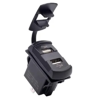 

12V Dual USB Car Charger Lighter Power Socket Digital Voltmeter Switch Panel