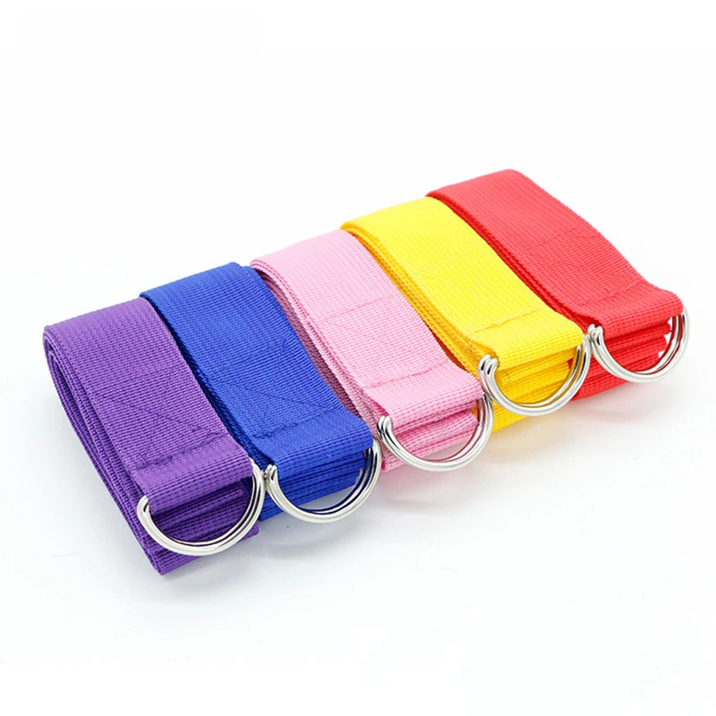 183/250cm Belts Fitness Exercise New Multi-Colors Women Yoga Stretch Strap  Gym Rope Figure Waist Leg Resistance Bands Cotton T