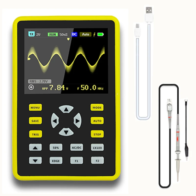 

Digital Mini Oscilloscope with 100MHz Bandwidth and 500MS/s Sampling Rate with 5012H 2.4" LCD Display Screen FNIRSI-5012H