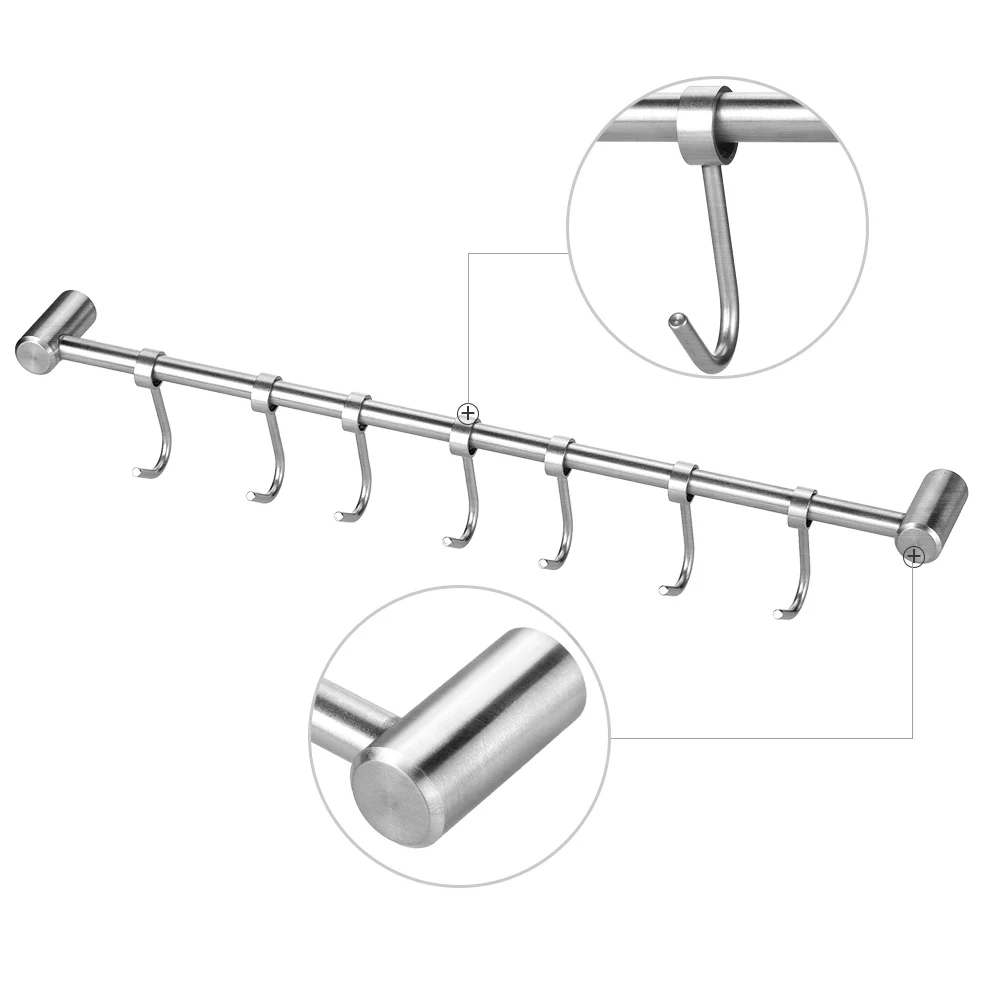 Многоцелевой настенный крючок из нержавеющей стали 304 вешалка органайзер для