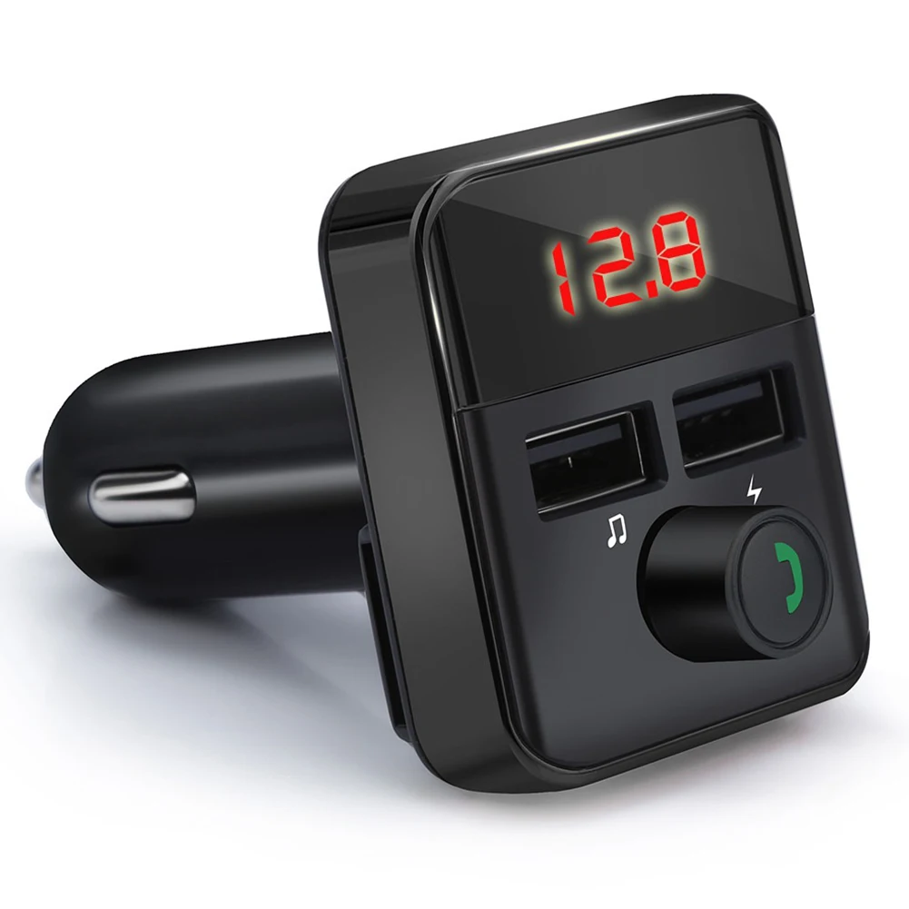 Автомобильный Bluetooth fm-передатчик цифровой радио аксессуары беспроводной громкой связи MP3 плеер стерео звук аудио светодиодный дисплей быстрое зарядное устройство