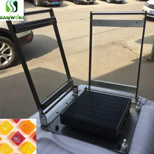 made 304 stainless steel 25*25mm double arm chocolate cutter cheese cake guitar dicing machine jelly cutting machie