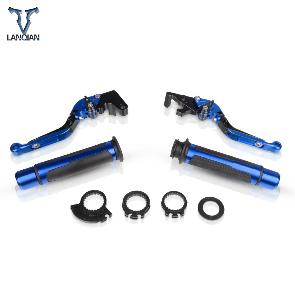 Аксессуары для мотоциклов CNC Регулируемые тормозные рычаги сцепления и ручки с логотипом для YAMAHA TMAX 500 530 2001 2002-2007 - Цвет: BKBUBKBU