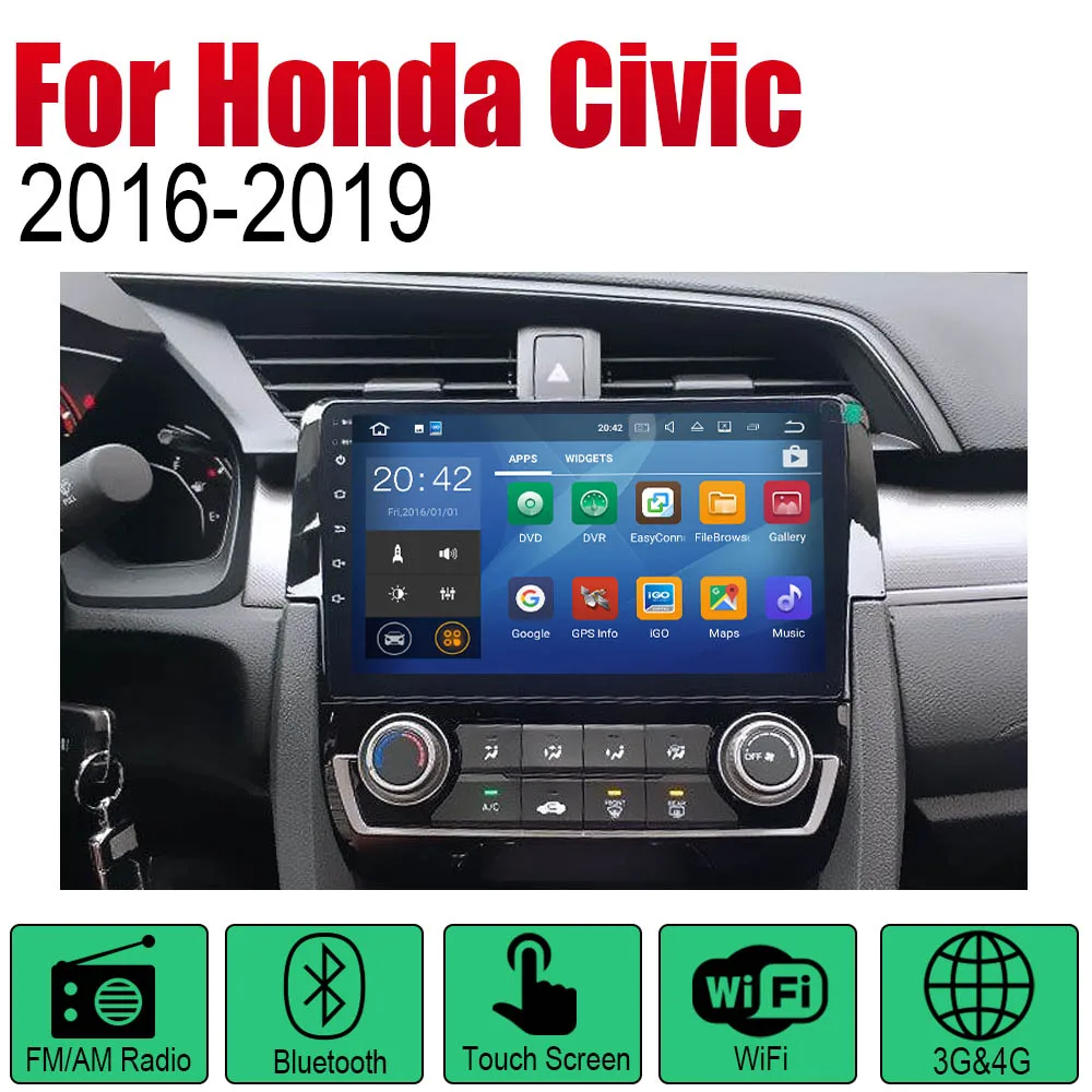 ZaiXi Android 2 Din Авто Радио для Honda Civic~ автомобильный мультимедийный плеер gps навигационная система Радио стерео - Цвет: Standard machine