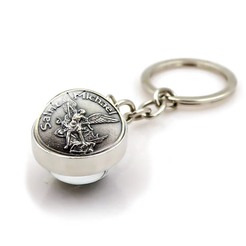 Модный двухсторонний стеклянный шар брелок уплотнения семи архангелов