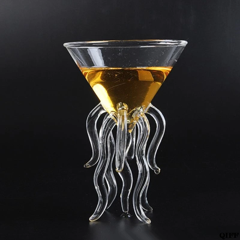 Осьминог коктейльное стекло прозрачная Медуза стеклянная чашка сок стекло