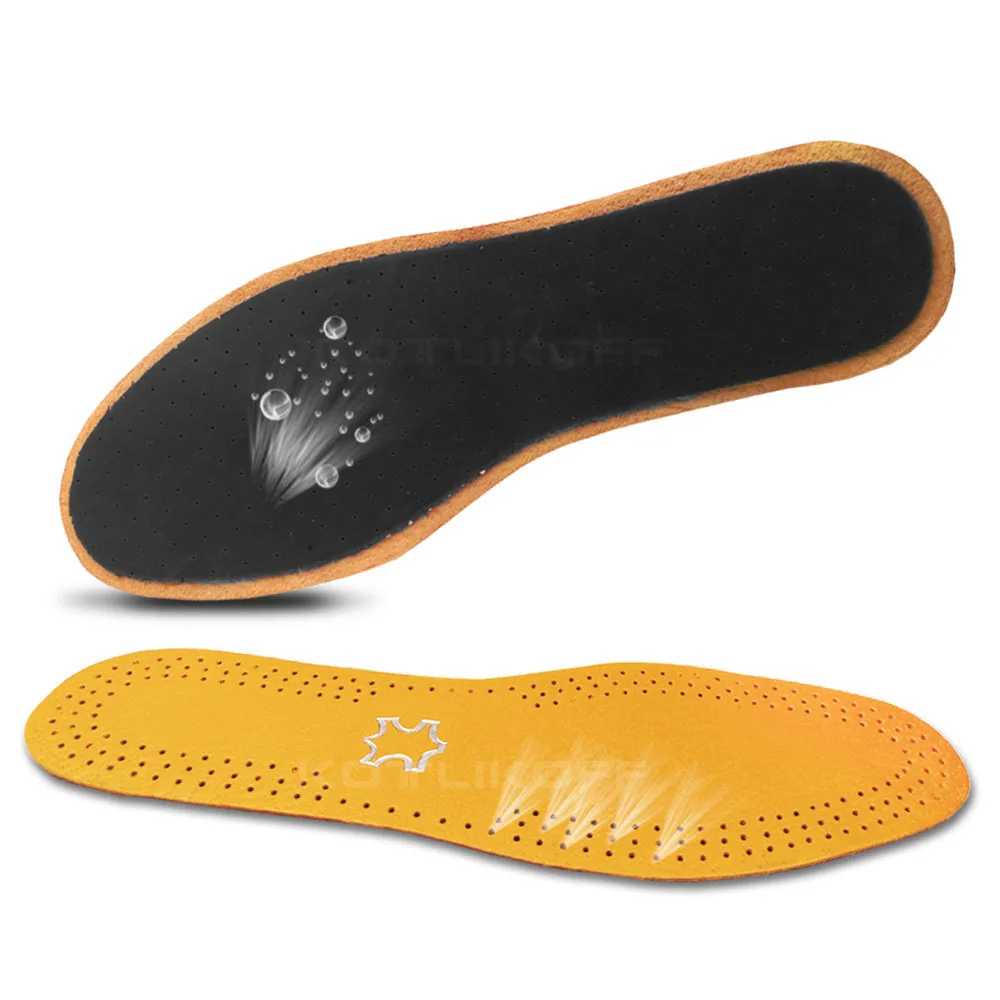 KOTLIKOFF Ультратонкий дышащий дезодорант кожаные стельки мгновенно впитывают пот замена внутренней подошвы обуви стельки