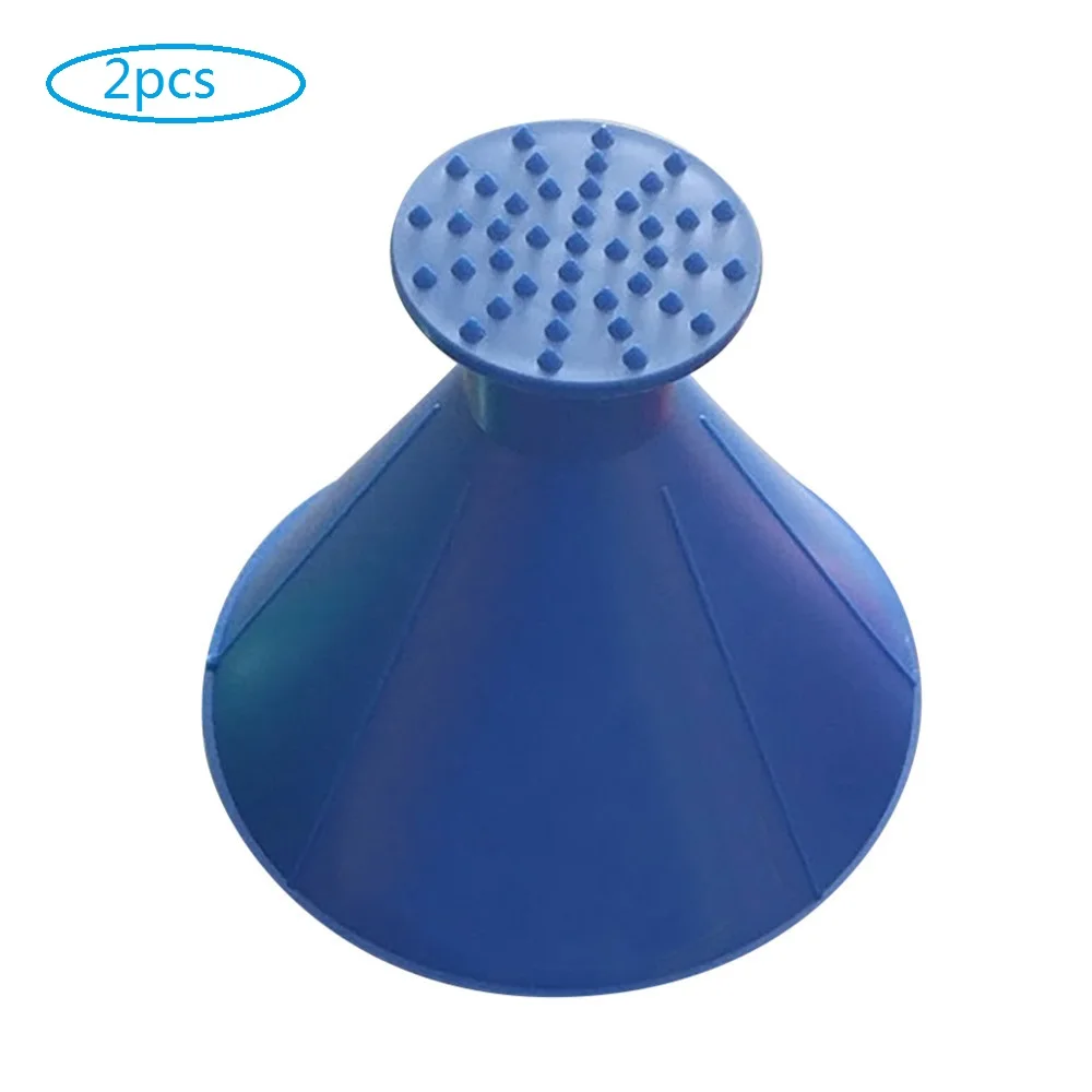 2PCS Blue 2 шт./компл. Авто волшебное окно ветровое стекло лед скребок масло Воронка удаление снега Лопата Окна Скребок конус Противообледенительная, удаление снега - Цвет: 2PCS Blue